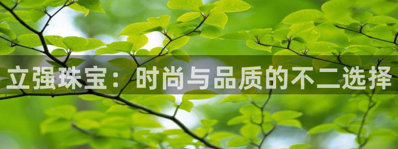 众腾娱乐注册：立强珠宝：时尚与品质的不二选择